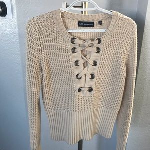 Nude Sweater with front ties